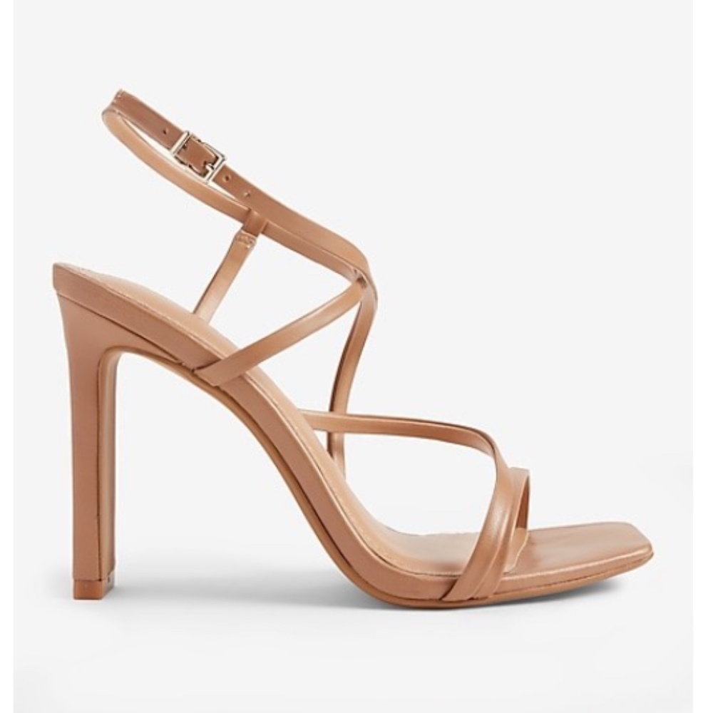 Express Nude Strappy Heels